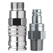 Szybkozłącze dwustronnie odcinające z tuleją do węża 10 mm, mosiądz niklowany