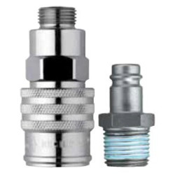 Szybkozłącze rozłączane bezciśnieniowo gw. zewnętrzny 3/8″, stal niklowana