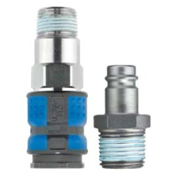 Szybkozłącze jednostronnie odcinające z tuleją do węża 13 mm, stal niklowana