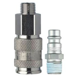 Szybkozłącze jednostronnie odcinające z tuleją do węża 10 mm, stal nierdzewna