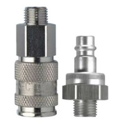 Szybkozłącze suchoodcinające gw. wewnętrzny M14, mosiądz niklowany