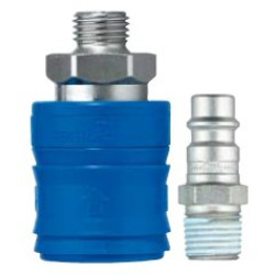 Szybkozłącze rozłączane bezciśnieniowo gw. zewnętrzny 1/4″, mosiądz niklowany