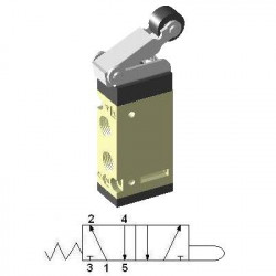 Zawór mechaniczny 5/2 1/8″ rolka